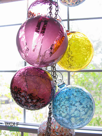 Wolf Art Glass Blown glass ornament suncatchers