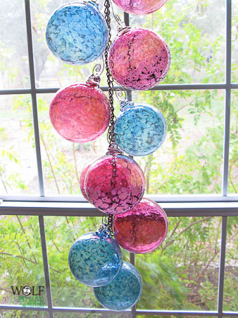 Wolf Art Glass Blown glass ornament suncatchers
