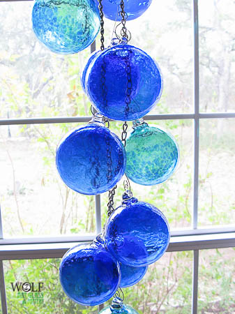 Wolf Art Glass Blown glass ornament suncatchers