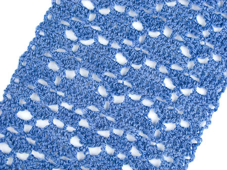 blue malabrigo merino wool crochet scarf