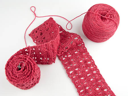 cinnamon merino wool crochet scarf