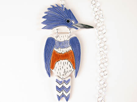 Pottery Bird Art Pendants