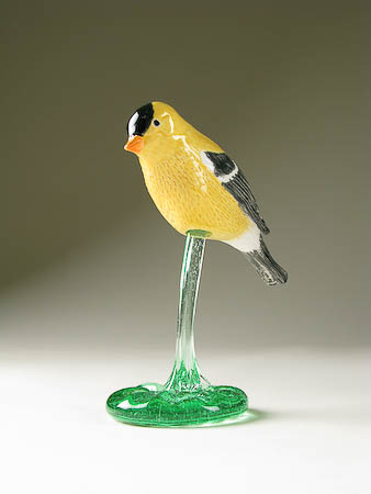 Pottery Song Bird American Goldfinch