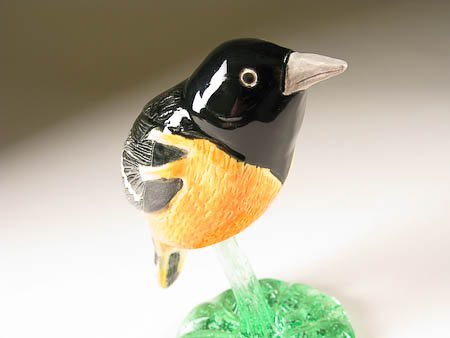 Pottery Song Bird Baltimore Oriole