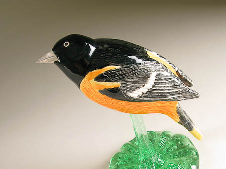 Pottery Song Bird Baltimore Oriole